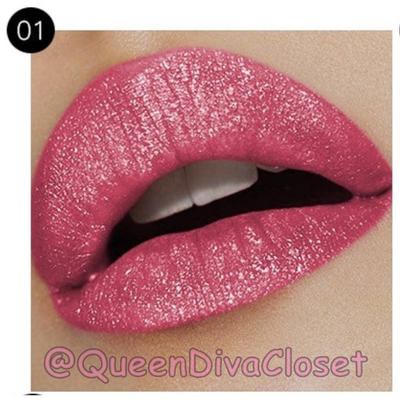 Lux Matte Bright Barbie Pink #01 Lasting Glitter Gloss Liquid Lipstick Tint - Picture 2 of 4